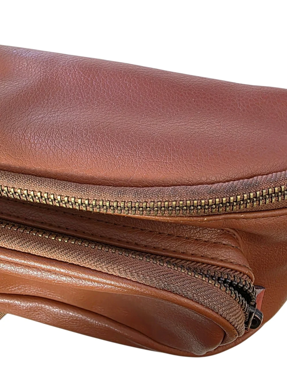 Kibou Premium Vegan Leather Diaper Bag Fanny Pack Brown Waterproof Baby READ